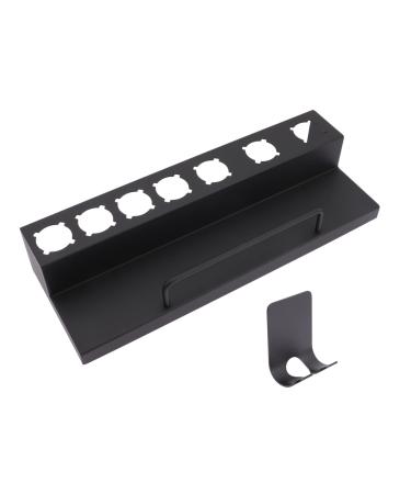 MUSISALY Curling Iron Rack Curler Wall Rack Hair Curler Rack Hair Curler Holder Stainless Steel Black