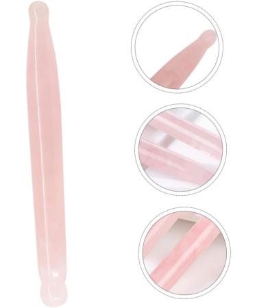 Lurrose Rose Quartz Acupuncture Pen | Facial Massage Tool & Gua Sha Scrub - Natural Jade Spa Razorboard | 12x1.3cm Miss Pink - Buy Online on GoSupps.com