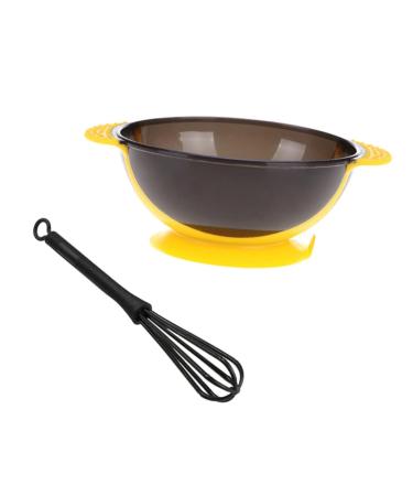 SOLUSTRE 2 ensembles Kit Bols de Teinture avec Agitateur M langeur Bol Coloration Cheveux Ventouse Stable Ensemble Teinture Pratique pour Coiffeurs Outil Sp cialiste R utilisable et