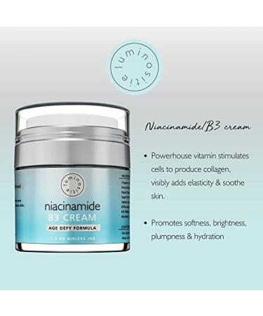Niacinamide Vitamin B3 Cream Serum for Face & Neck - 1.7oz | Anti-Aging, Firms Skin, Reduces Wrinkles, Fades Dark Spots | Made in USA - Buy Online on GoSupps.com