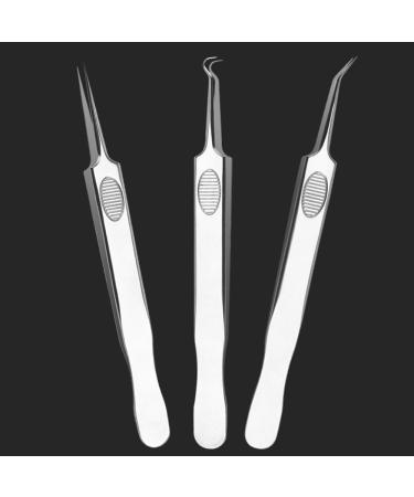 Benkeg Blackstroke Remover - 3-Piece Stainless Steel Acne & Blackhead Removal Tools | Facial Care Tweezers & Flaw Repair - Buy Online on GoSupps.com