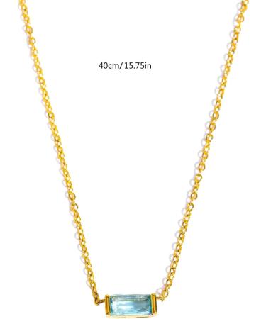 OralGos October Birthstone Necklace | Delicate Stainless Steel Choker Jewelry for Women & Girls - Buy Online on GoSupps.com