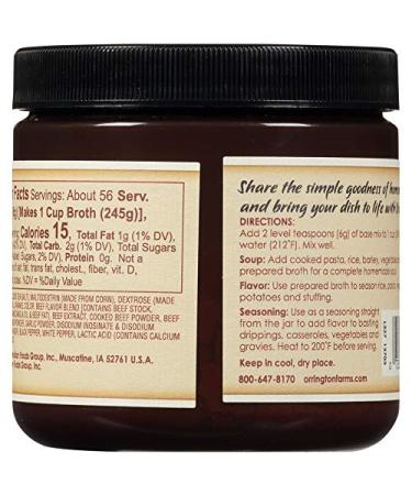 Orrington Farms Beef Broth Base & Seasoning - 12 oz | Flavorful Beef Stock Enhancer - Buy Online on GoSupps.com