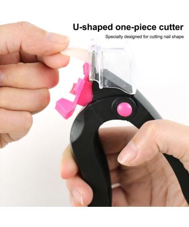 False Nail Clippers Stainless Steel Head Plastic Handle DIY Fake Manicure Trimmer Beginner Reusable Trimming Scissors Tool Black - Buy Online on GoSupps.com