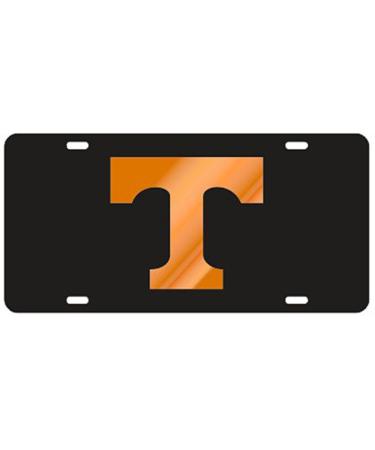 Tennessee Volunteers Black Laser Cut License Plate - Orange T
