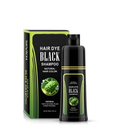 Natural Black Hair Shampoo, Good Applicability White Hair Removal Dye Hair Coloring Shampoo Instant Hair Dye Shampoo for Men and Women 250ml (250mL)