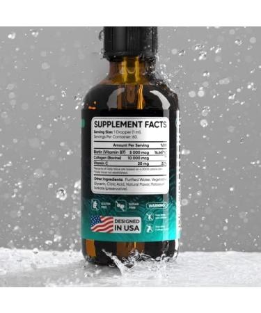 MOONRIN Biotin & Collagen Liquid Drops - 15000mcg Hair Skin Nails Vitamins - Fast Growth & Absorption - 2 Fl Oz - Buy Online on GoSupps.com