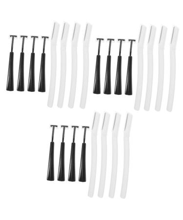 FRCOLOR 12 Sets Portable Eyebrow Trimmer Brow Razor Facial Kit for Men Eyebrow Sissor Kit Beauty Tools Razors Womens Facial Razor Accessories Stainless Steel Blade Man Eyebrow Trimming