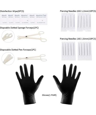 Xpircn 120PCS Piercing Kit Stainless Steel Acrylic 14G 16G - Piercing Jewelry Set with Nose, Septum, Lip, Tongue, Eyebrow, Tragus, Belly, Nipple Barbell Rings - Silver&Acrylic - Buy Online on GoSupps.com