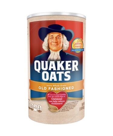 Quaker Oats, Old Fashioned Oatmeal Breakfast Cereal, 42 Oz, (2 Canisters) Old Fashioned 2.62 Pound (Pack of 2)