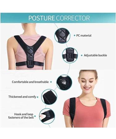 Nanet Posture Corrector Brace for Men and Women - Back Straightener and Slouching Corrector in Black - Buy Online on GoSupps.com