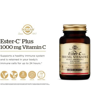 Solgar Ester-C 1000 Mg Vitamin C Capsules Pack of 90 - Buy Online on GoSupps.com