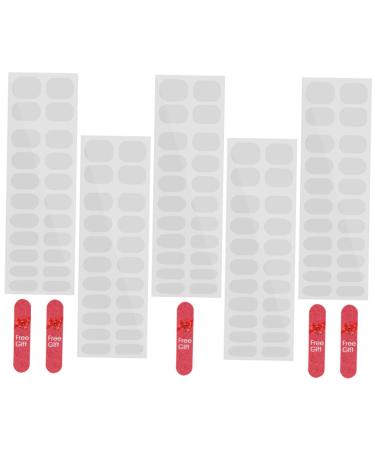 PLAFOPE 10 Sheets Nail Stickers Clear Fingernail Polish Nail Wraps Australia Transparent Nail Strips Gloss Nail Strip Naill Transfer Decals Pedicure Stickers Gel Cuticle Double Sided Tape - Buy Online on GoSupps.com
