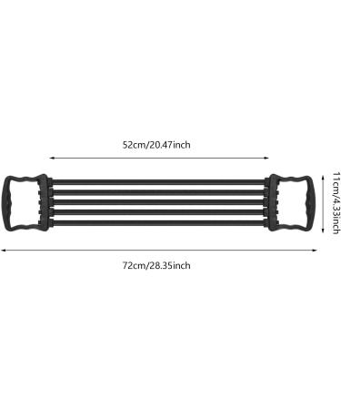 Adjustable Chest Expander - 5 Removable Resistance Bands for Home & Gym Fitness | Shoulder & Arm Muscle Training - Buy Online on GoSupps.com