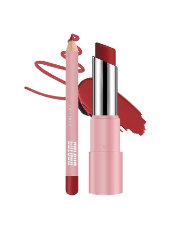 Tyinerc Moisturizing Tinted Lip Balm - Waterproof and Resistant Contour | Long-Lasting Non-Sticky Waterproof Matte Balm for Cold Winter Care and Daily Makeup