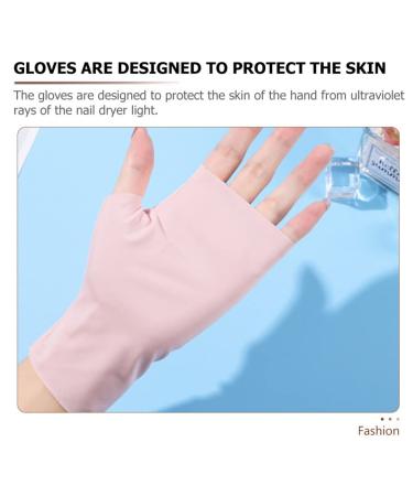 BESPORTBLE 1 Pair Ice Silk Nail Gloves nail art gloves nail art fingerless gloves anti UV hands gloves UV gloves for nails nail care gloves nail lamp gloves anti gloves Miss soft Dryer Nylon - Buy Online on GoSupps.com
