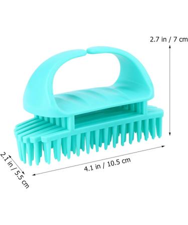 Goohochy Silicon Shampoo Brush for Women - Scalp Massager & Hair Cleaning Device - Blue 10.5x7x5.5cm - Ideal for Head Massage & Laundry Collector - Buy Online on GoSupps.com