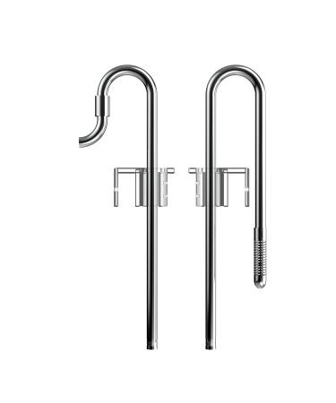 Fzone stainless steel lily pipe inlet and outlet compatible with 12/16mm filter hoses ideal for aquarium plants tanks with acrylic tube attachment. (12mm) - Buy Online on GoSupps.com