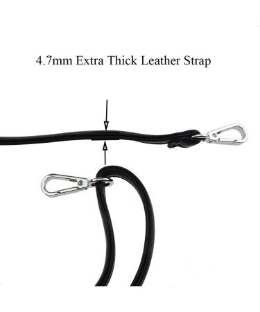 HAHIYO Adjustable Smooth Black Leather Purse Chain Strap Length 31.5-55.1 Inch Silver Hardware for Shoulder Cross Body Sling Purse Replacement Comfortable 0.47 Inch Wide 4.7mm Extra Thick 1 Pack Smooth Black(Silver Hardware)-0.47 Inch Wide - Buy Online on GoSupps.com