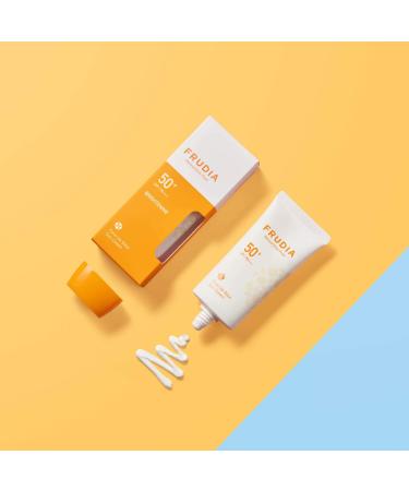 Frudia Tone Up Base Sun Cream 50g - Broad Spectrum SPF Brightening Moisturizer for All Skin Types - Shop Internationally - Buy Online on GoSupps.com
