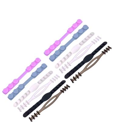 Exceart protective mask 12 pieces of ear cord adjustable extension buckle ear cable slide slid elastic ear wear buckle plastic ear hooks for all kinds of mixed style