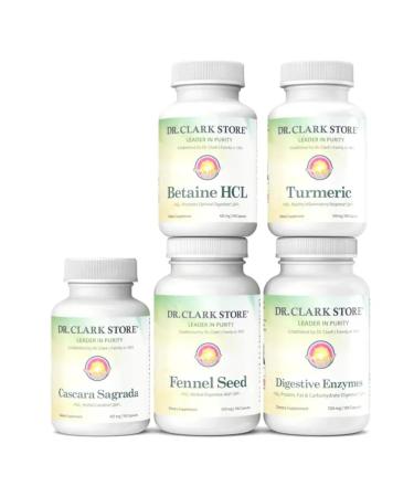 Dr. Clark Digestive Aid - Digestive Dietary Supplement Colon Cleanse - Balances Intestinal Organisms and - Promotes Nutrient Absorption - 17 Days Cleanse