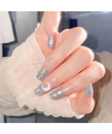 Temperament Enhancement Nail Patch Pure Hand-Worn Nail Customized Nail Cold Bai Yueguang Xiaohongshu New Nail Customized Fake Nails Patch (10-Piece Pack) (Size : S) Small - Buy Online on GoSupps.com