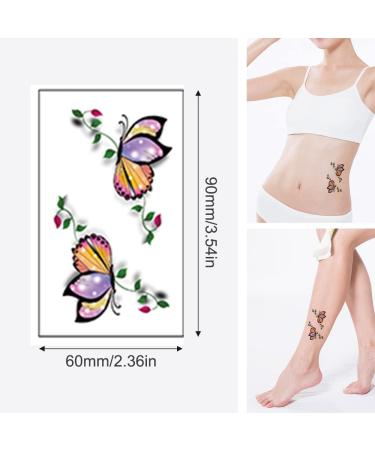 Temporary Tattoos - Flower, Butterfly, Words & Lines Designs for Men and Women - 60 Sheets - Buy Online on GoSupps.com