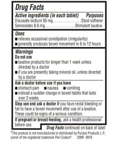 Rite Aid P Col-Rite Stool Softener & Laxative - 400 Count | Constipation Relief with Docusate Sodium & Sennosides | Overnight Relief in 6-12 Hours - Buy Online on GoSupps.com