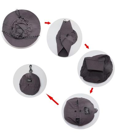CAMSTIC Packable Sun Protection Waterproof Outdoor Bucket Hat in Grey - Perfect for Outdoor Activities - Buy Online on GoSupps.com