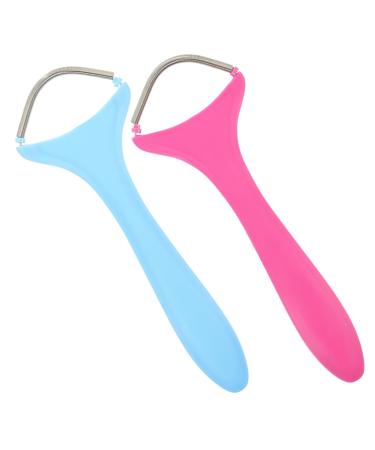 Lot de 2 pilateurs Visage au Fil Ressort Outil Manuel D pilation du Visage Couleurs Rose et Bleu pour Femmes pilation Douce pour L vres et Sourcils Utilisation Domicile