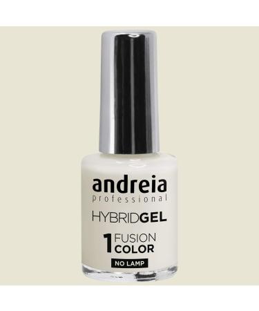 Andreia Professional Hybrid Gel Nail Polish - 2 Steps and No Lamp Required Long Lasting and Easy Removal - Fusion Color H3 White | Shades of Clear  - Buy Online on GoSupps.com