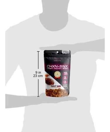CHXN-SNX Crispy Protein Bites - Sweet BBQ & Honey Roasted Peanuts - 7 Servings - 70g Protein - 7.15oz - Buy Online on GoSupps.com