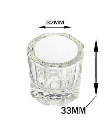 Herbests 6-Piece Dappen Glass Set for Nail Art | Clear Acrylic Liquid Powder Containers | Essential Manicure Tools - Buy Online on GoSupps.com