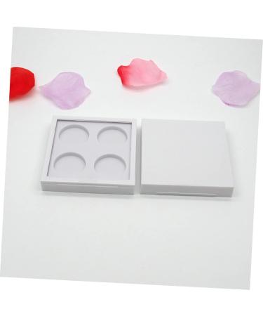 FOYTOKI 2pcs 4 Eyeshadow Palette Empty Eyeshadow Case Empty Lipstick Aluminum Tin Jars Eyeshadow Pan White - Buy Online on GoSupps.com