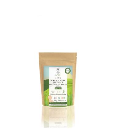 Baby Powder without talc 3 in 1 Organic Care Powder for Baby Changing Bath and Care (100g) 100% vegetable and 100% organic