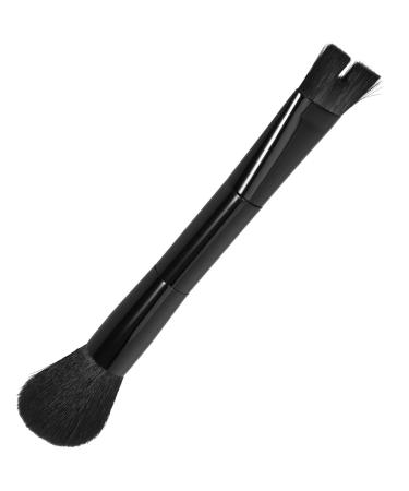 Baluue Powder Brush Double Ended Makeup Brush U Shaped Nose Contour Brush Face Brush Makeup Tool Black