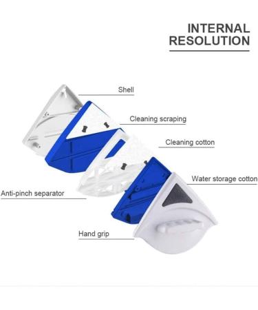 Dual Side Magnetic Window Cleaner Good Water Absorption Glass Surface Wiper Cleaning Brush - Buy Online on GoSupps.com