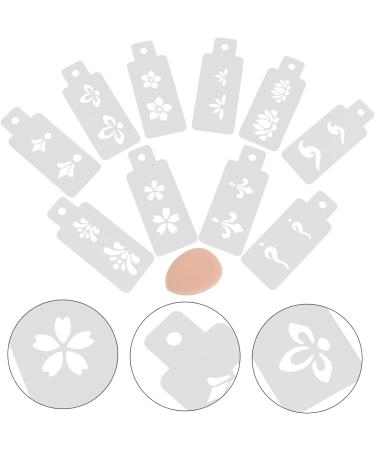 Beatifufu 1 Set Hanfu Forehead Patch Carnival Face Stencils Makeup Face Template Pvc White - Buy Online on GoSupps.com