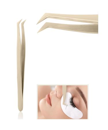 8-Piece Eyelash Extension Tweezer Set | Stainless Steel Beauty Tools for Perfect Eyelash Applications - Buy Online on GoSupps.com