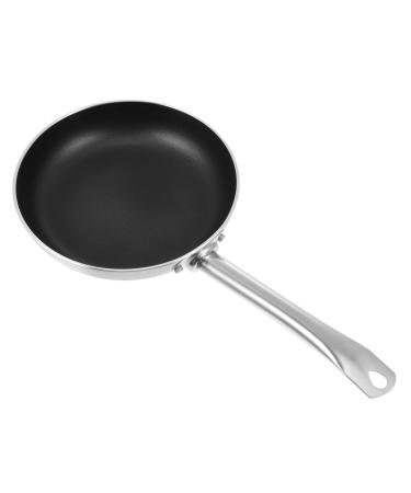 Milisten 1 Pc Steak Skillet Aluminum Alloy Non Stick Baking Pan 43X22X4.5CM Black
