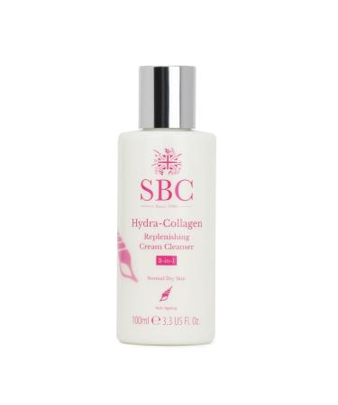SBC Skincare Hydra-Collagen Replenishing Cream Cleanser 100ml Anti-Ageing Collagen Facial Cleanser Removes Make-Up Cleanses Hydrates