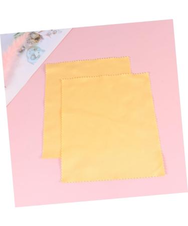 100 Pcs Microfiber Eyeglass Cleaning Wipes - Dusting Cloths for Glasses & Windows - Yellow - 17.5x14.5cm - Buy Online on GoSupps.com