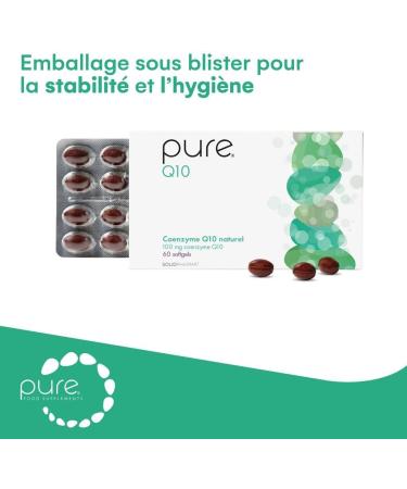 Pure Q10 60 High Dosed Tablets Vegan Tablets Food Supplement to Strengthen Muscles and Cells - Buy Online on GoSupps.com