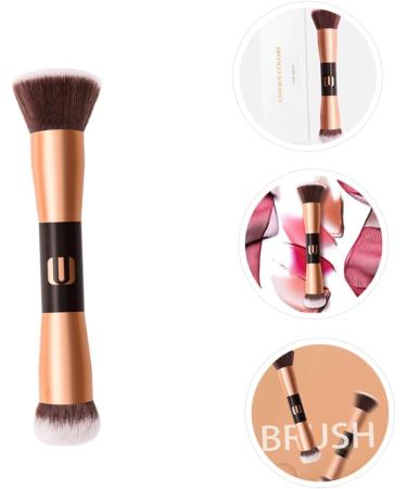 Angoily Travel Makeup Brush 1pc Double-ended Makeup Brush Artificial Fiber Face Miss Beauty Products Rose Gold Makeup Brush - Buy Online on GoSupps.com
