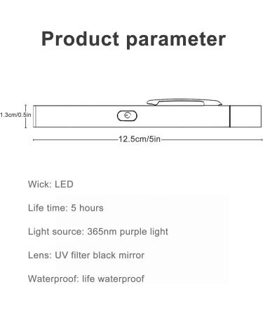 HUHKOUAE Wood's Lamp Portable UV Black light for Pet Dog/Cat Care cat Ringworm Detector Pet Urine Detector with Portable buckle and Magnetic back cover - Buy Online on GoSupps.com