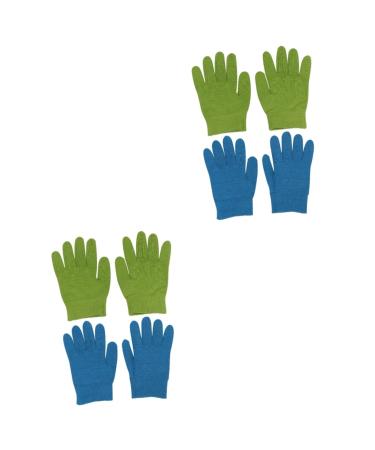 FRCOLOR Cracked Hands Repair Gloves 4 Pairs Gel Moisturizing Gloves Hand Nursing Kit Dry Skin Heal Gloves