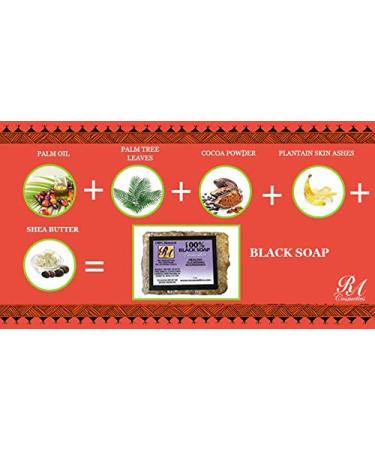 Buy RA Cosmetics 100% Natural Black Soap with Lavender 5oz - Best Organic Skincare for All Skin Types Ships Internationally - Buy Online on GoSupps.com
