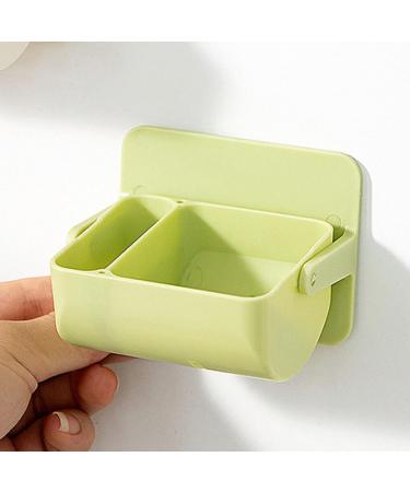 dijiusidy Makeup Sponge Bracket Portable Drill-free Wall-mounted Self-adhesive 2 Compartment Removable Puff Draining Holder - Buy Online on GoSupps.com