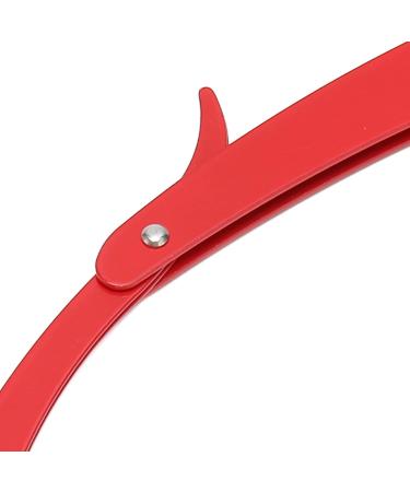 Portable Manual Folding Beard Blade Holder - Alloy Straight Edge Hair Cutting Tool in Red - Buy Online on GoSupps.com